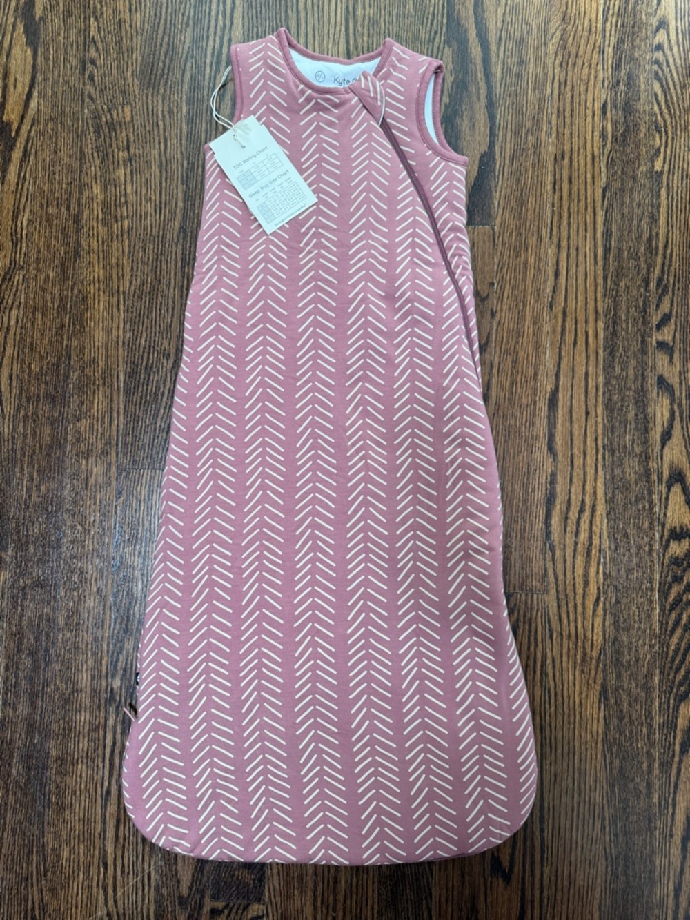 NWT! Kyte BABY Mauve Sleeveless Sleep Sack with Cream Arrow Accents